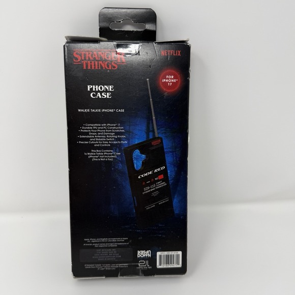 Stranger Things Code Red iPhone 17 Walkie Talkie Phone Case **Box Tear See Pic** - Picture 2 of 6
